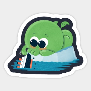 Cutethulhu Sinks The Titanic Sticker